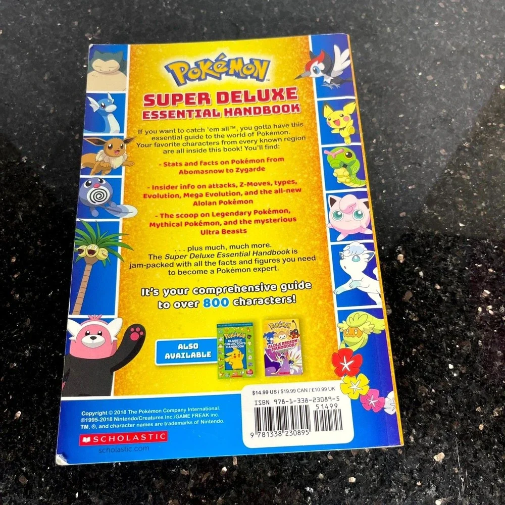 Pokemon Super Deluxe Essential Handbook 2018 Scholastic Characters Stats‎